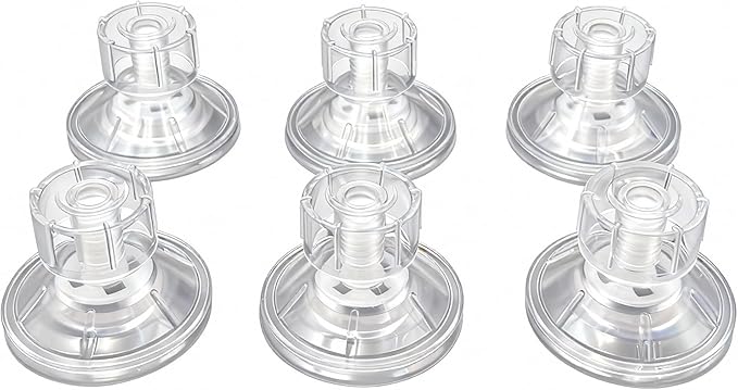Aquarium Fish Breeding Box Suction Cups, 6pcs Clear Plastic Screws Suction Cup Replacement 4.5cm for Glass Tanks