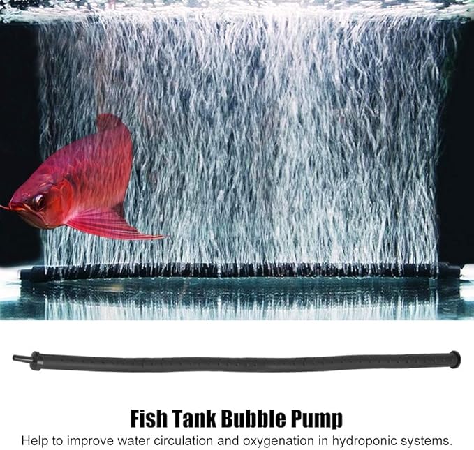 Aquarium Air Bubble Bar Plastic Bendable Wall Air Diffuser Fish Air Stone Bubble Release Oxygen Diffuser Bar for Making Fantasy Bubble Walls (45cm)