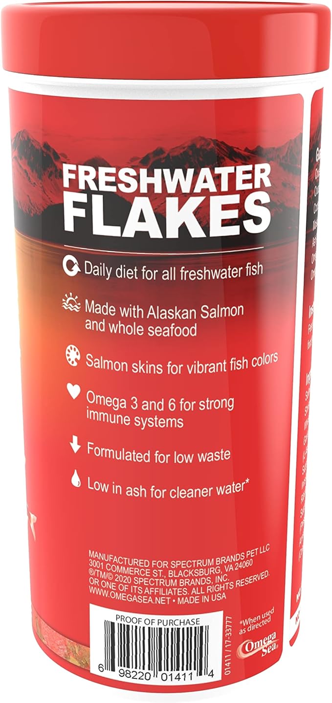 Omega One Freshwater Flakes, 2.2 oz