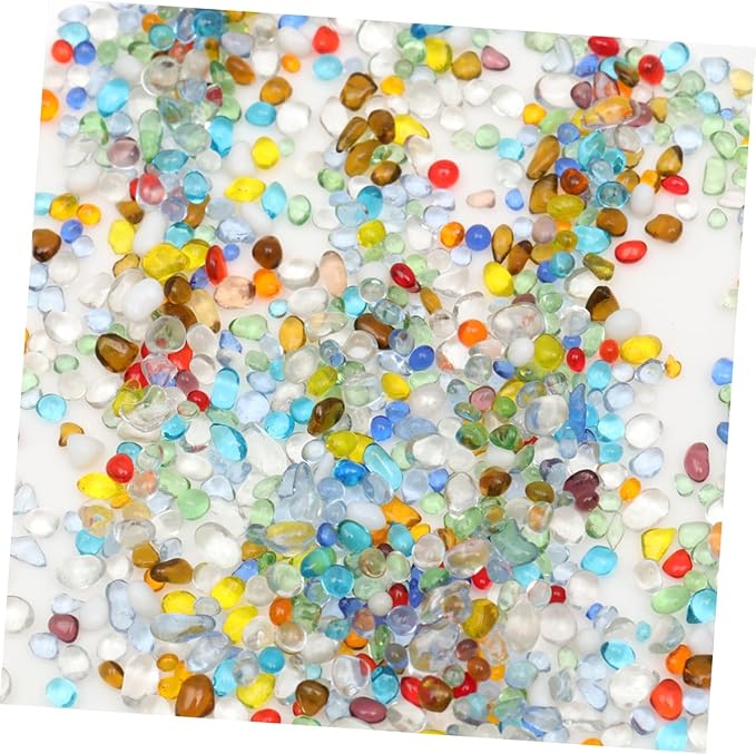 BESPORTBLE 500g Fish Tank Decorative Stones Glass Gravel Aquarium Sand for Fresh Saltwater Underwater Decor