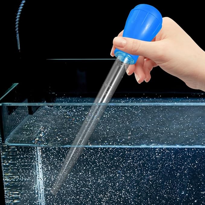 ULTECHNOVO 16 Inch Fish Tank Water Changer Siphon Pump Vacuum Tool with Extended Tubes 2Pcs for Easy Gravel Cleaning and Water Replacement
