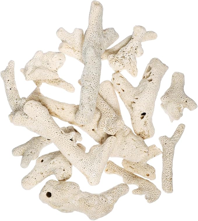 Ipetboom 3-10Cm Fish Tank Filtration Material Natural Coral Stones Aquarium Gravel Decorative Landscape Stone Betta Fish Tank Accessories 1.77X1.77X1.18In 500G