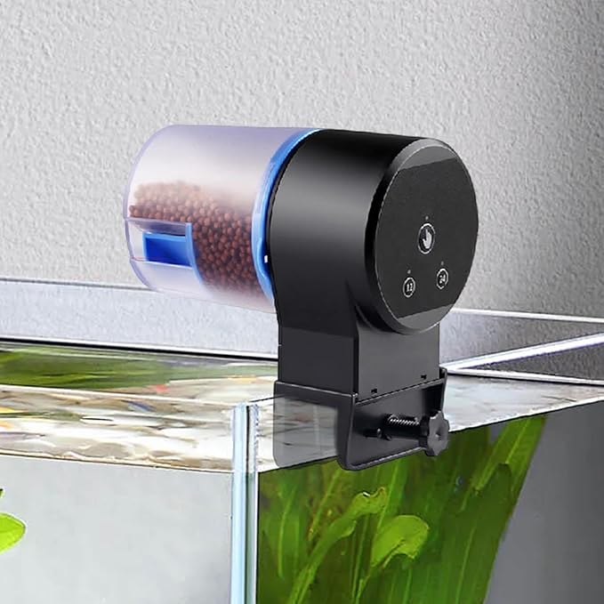 Auto Fish Feeder - Precision Adjustable Timer Stable Food Dispenser,Aquarium Auto Feeder | for Home Dorm Office Apartment Bedroom Betta Turtle Goldfishes Koi