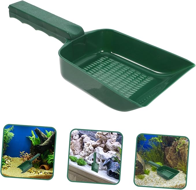 GANAZONO Multifunctional Fish Tank Sand Shovel for Efficient Aquarium Cleaning Ergonomic Design for Gravel and Sediment Removal Plastic Handheld Tool for All Fish Tanks