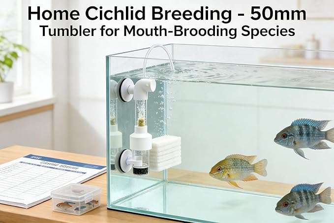 Aquarium Egg Incubator Tumbler - 50mm Fish Hatchery for Cichlids and Mouth-Brooding Species