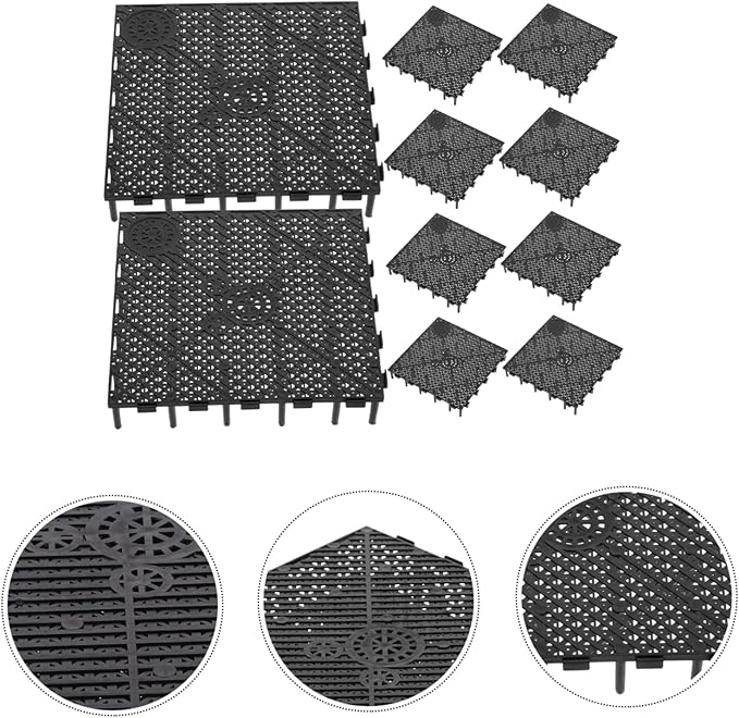 Hemobllo Aquarium Bottom Grid Fish Tank Board Divides Tray Aquarium Divider Bottom PVC Splicing Black Bottom Board