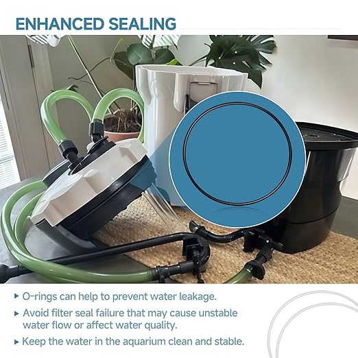 Rubber O-Ring Gasket Replacement Compatible with SunSun HW303A, HW303B Filter Cartridges Seal Gasket Accessories