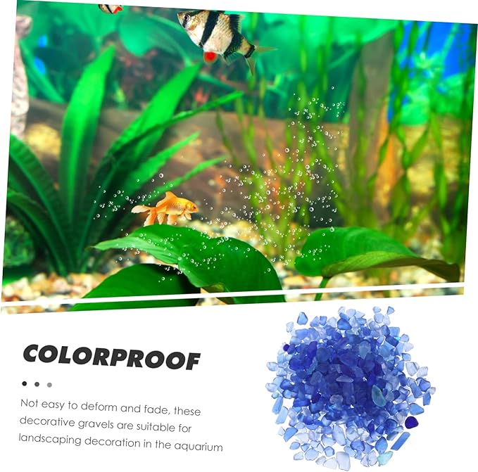 Happyyami 1set Bulk Aquarium Gravel for Fish Tank Polished Decorative Pebbles Natural River Rocks Safe for Freshwater Aquariums Glass Sand