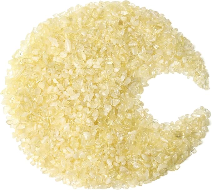 ZHIYUXI Citrine Crystal Chips Fish Tank Gravel Vase Filler Stones Bulk Crushed Crystals Gemstone Polished Natural Quartz Stone Healing Crystals Glass Stones Fish Rocks