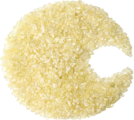 ZHIYUXI Citrine Crystal Chips Fish Tank Gravel Vase Filler Stones Bulk Crushed Crystals Gemstone Polished Natural Quartz Stone Healing Crystals Glass Stones Fish Rocks