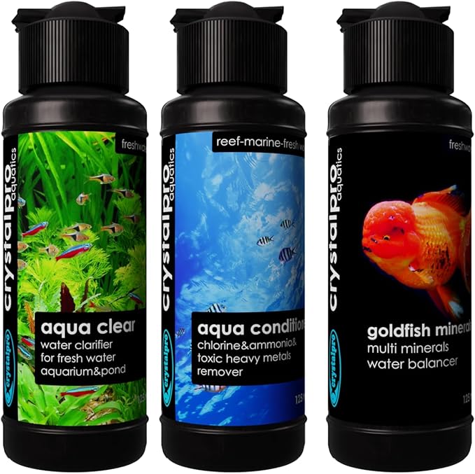 Goldfish Aquarium Complete Care Bundle - Goldfish Minerals - Conditioner - Clarifier