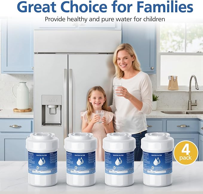 MWF Water Filter Compatible with GE® MWF®, SmartWater MWFP, MWFA, MWFINT, GWF, GWFA, HDX FMG-1, Kenmore® 9991, High Efficiency Filtration and Every 6 Months Value, NSF Certified, 2 Pack
