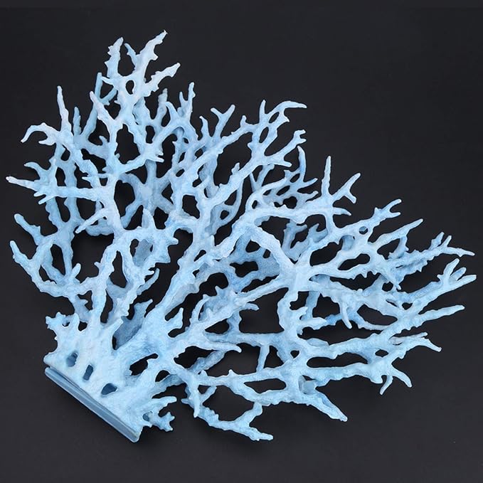 Aquarium Coral Plastic Vivid Artificial Coral Plant Ornament for Aquarium Underwater Fish Tank Pink (Large Size (37.4 X 18.9 X 6.7in))