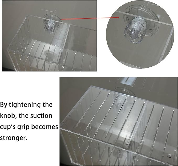 Aquarium Fish Breeding Box Suction Cups, 6pcs Clear Plastic Screws Suction Cup Replacement 4.5cm for Glass Tanks