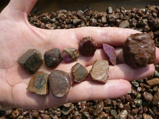 Fantasia Materials: 5 lbs Sapphire and Ruby Rough Stones from India