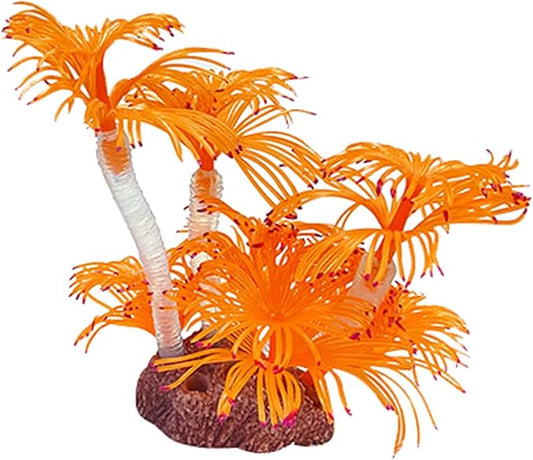 Silicone Coral Ornaments Aquarium Decor 5.5x3.5x5.5 Inch Artificial Coral Ornament Fish for Tank Coral Decoration Aquarium Fish Tank Coral Decor Ornaments Rock Decorations Small Artificial