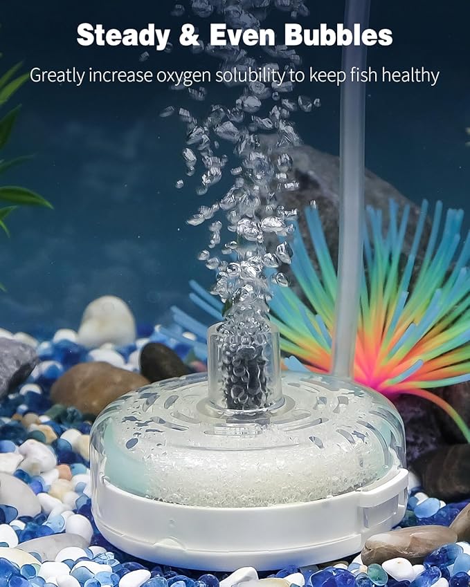 Pawfly Mini Aquarium Sponge Filter, Fish Tank Internal Filter with Foam and Air Stone Submersible Bio Sponge Filter for Fish Tanks up to 5-20 Gallon (Air Pump Not Included)