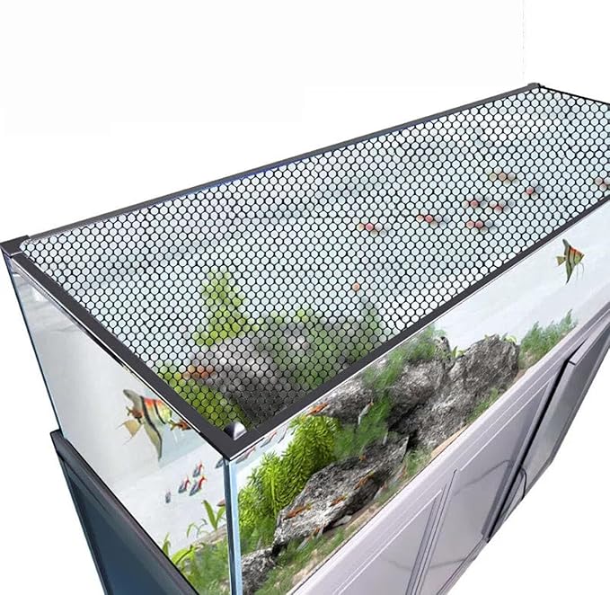 Terrarium Lid, Adjustable Magnetic Fish Tank Lid Net Cover, Aquarium Anti Jumping Mesh Hood Cover, Protect Reptiles from Escaping(200x60cm)