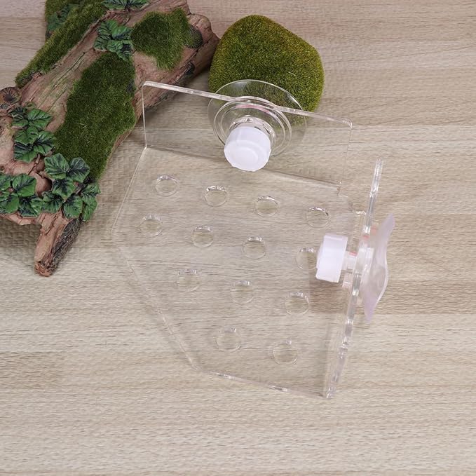 TEHAUX Coral Frag Holder Aquarium Coral Clip, No Slipping Fish Tank High Load-Bearing Capacity Acrylic Support Holder for Household Fish Tanks, White