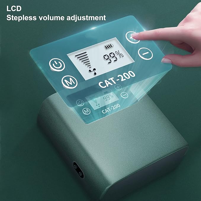 Mini Aquarium Air Pump Kit, Fish Tank Air Pump USB Oxygen Pump 4W Rechargeable Lithium Battery Silent Air Aerator Pump for Indoors Fish Tank Aquarium, default