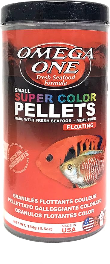 Omega One Super Color Floating Pellets, 3mm Pellets, 6.5 oz