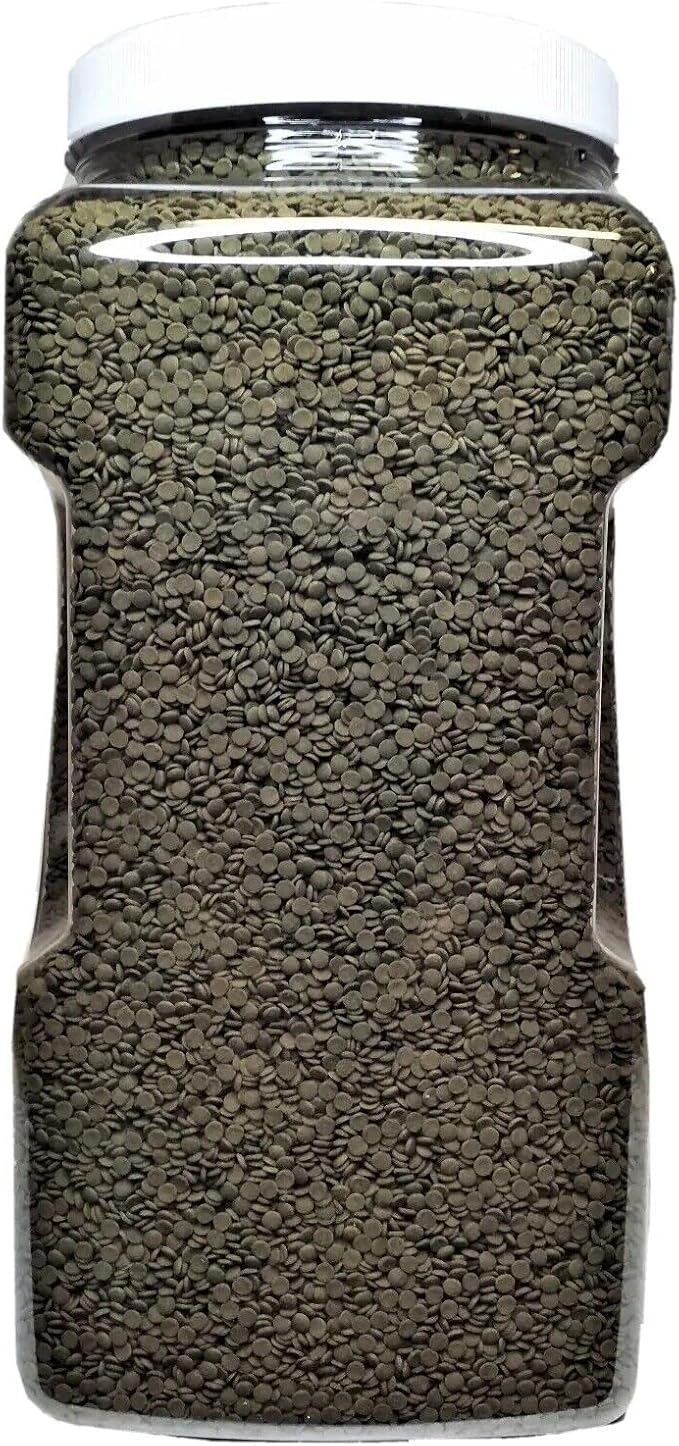 3.5mm - 1/8" Spirulina, Algae & Veggies, Sinking Micro Wafers for Bottom Fish, Shrimp, Crabs, Crayfish, All Tropical Fish…4-lb & 10oz Lg Jar