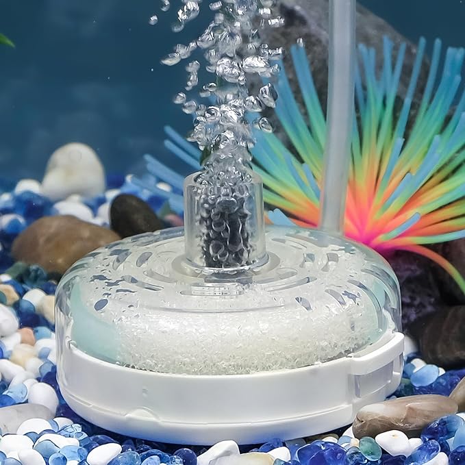 Pawfly Mini Aquarium Sponge Filter, Fish Tank Internal Filter with Foam and Air Stone Submersible Bio Sponge Filter for Fish Tanks up to 5-20 Gallon (Air Pump Not Included)
