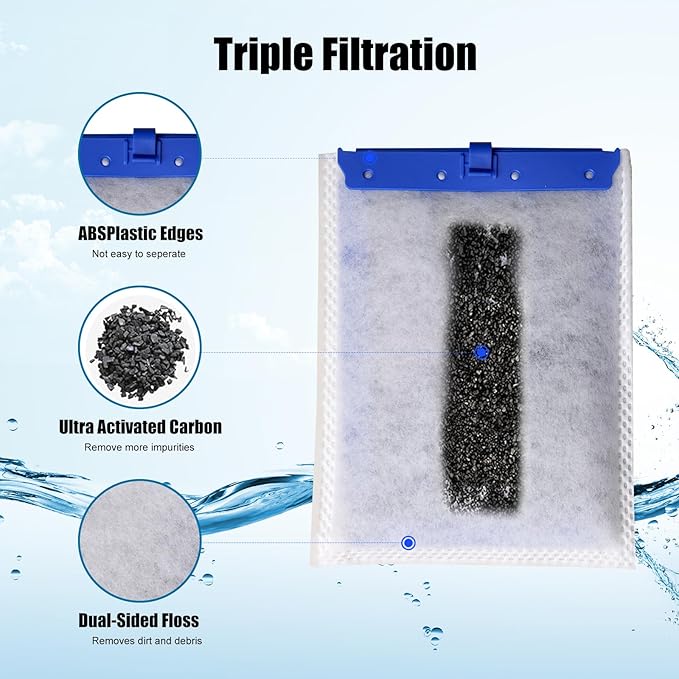 18-Pack Large Replacement Filter Cartridges Compatible with Tetra Whisper Bio-Bag Filters Large Aaquarium Filter Cartridges for Whisper 20i/40i /IQ20/30/45/60 PF20/30/40/60 Power Filters (L-18Pack)