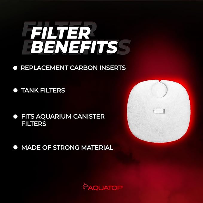 Aquatop Replacement White Filter Pads, 3 Pack – Fits Aquatop’s Forza FZ7 UV Canister Filters, Aquarium Filter Refills, Keeps Water Crystal Clear, Fish Filter Cartridge for Dirt & Debris
