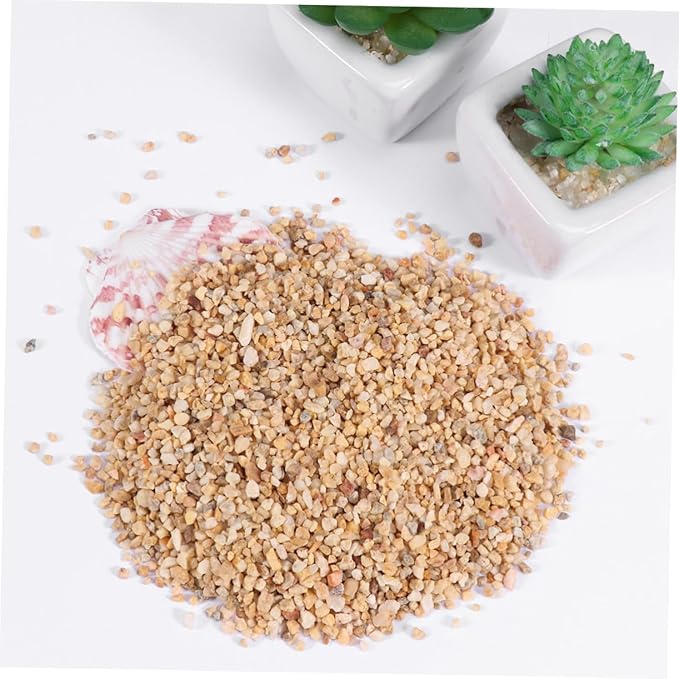 Kisangel 500g Aquarium Bottom Stones Natural Sand Gravel Set for Tank Decoration