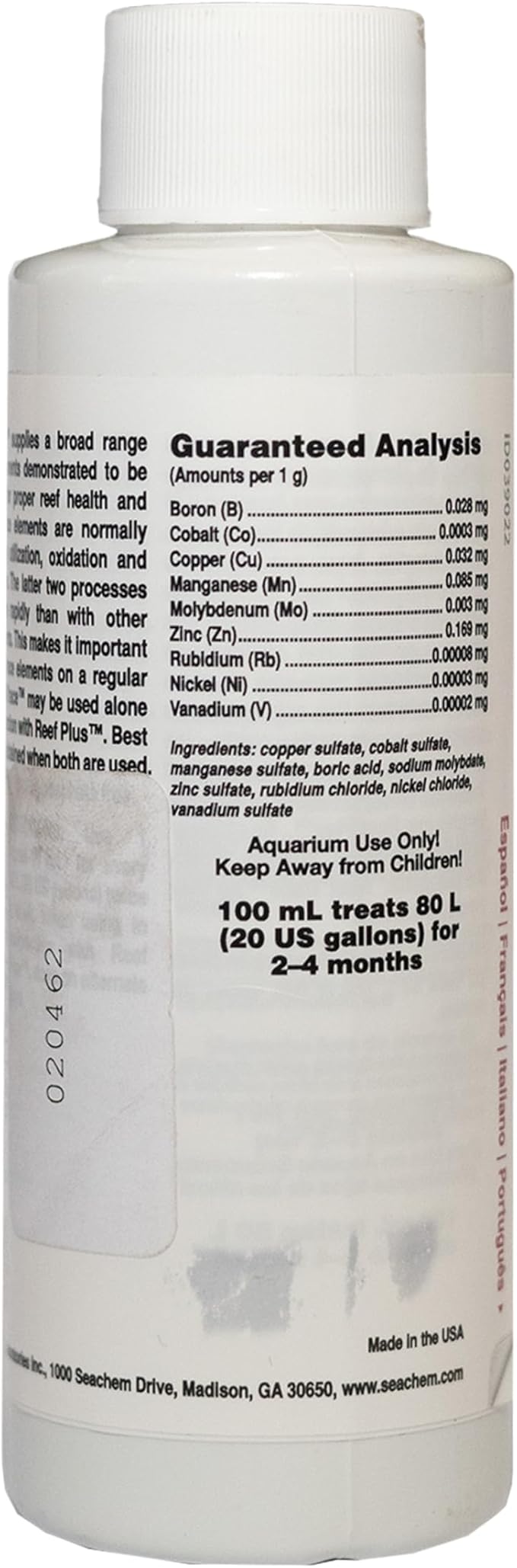 Reef Trace, 100 mL / 3.4 fl. oz.