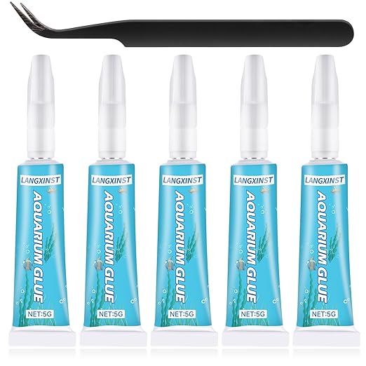 Aquarium Glue Fish Safety, Clear Reef Glue Gel for Plants, Moss, Coral, Rocks, Stone, and Wood, Freshwater and Saltwater Aquascape