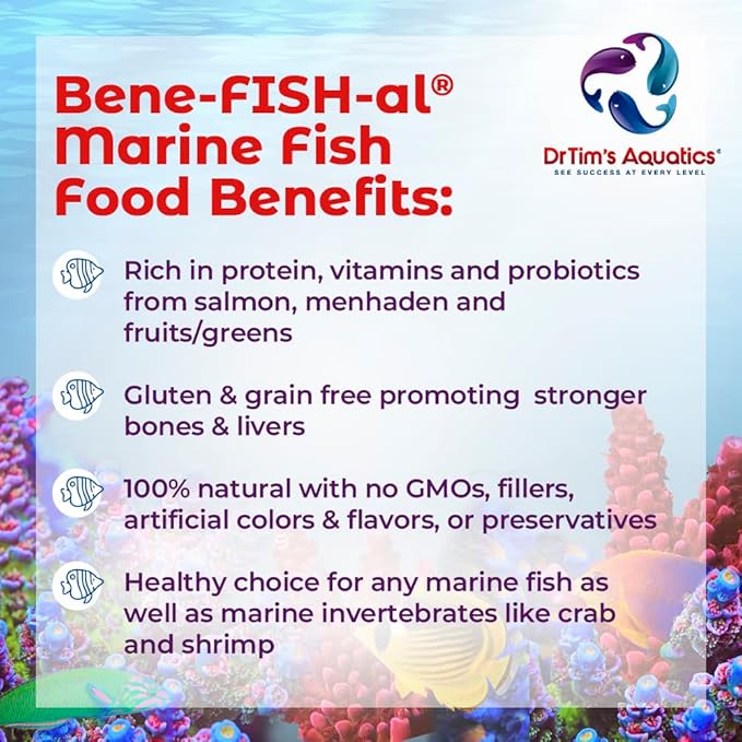 DrTim's Aquatics Fish Food Multi-Pack (5 Single Packs) (4.4oz, Marine Fish Food Multi-Pack (5 Single Packs))