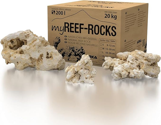 ARKA Aquatics MRROSXL myReef-Rocks - Natural Reef Rock - Also Suitable for Cichlid Aquariums - Highly Porous, Non-Toxic - 20 kg - XL