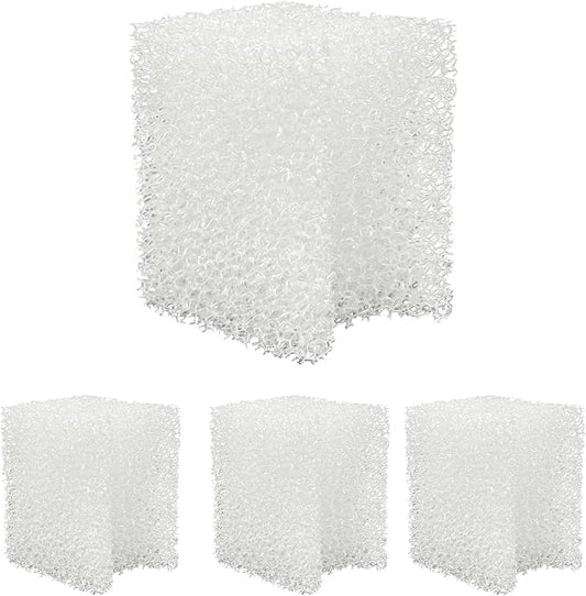 Underwater Filter Bio-Foam Pads Compatible with Fluval U1 Filter, Aquarium Foam Filter Media, Filter Sponge Replacement Parts for Aquaclear Canister Aquarium Fish Tank (4 Pack)