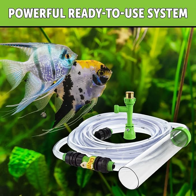 Python No Spill Clean and Fill Aquarium Maintenance System, Gravel Cleaner and Water Changer, 100 Foot