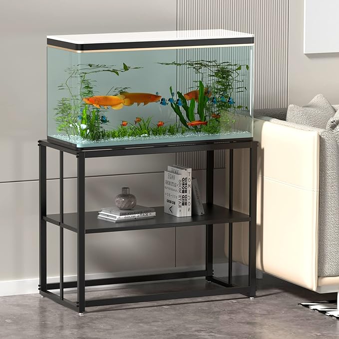 Likeem Fish Tank Stand Metal Aquarium Stand 40 Gallon Aquarium Turtle Tank 36.5" x 18.5" x 29.5"
