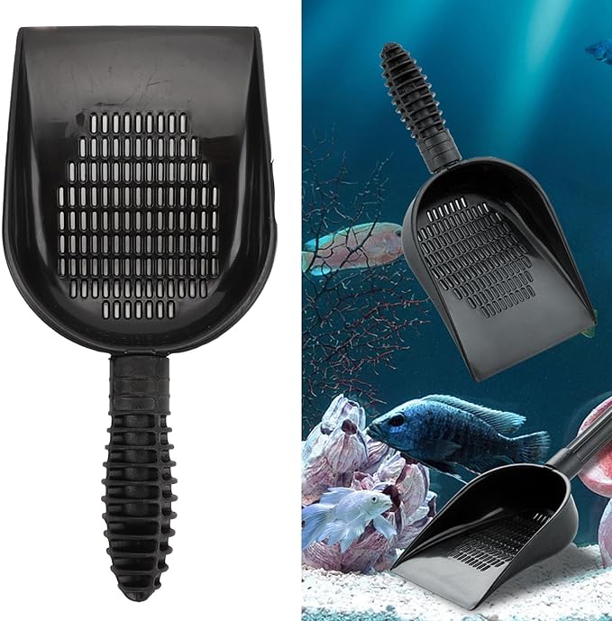 Aquarium Sand Shovel Fish Tank Sand Scoop, PVC Material, Detachable Handle - Multipurpose Pet Litter and Gravel Strainer, Ergonomic Design for Easy Cleaning