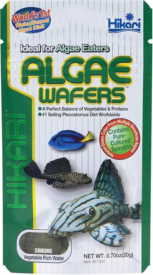 WLR Industries Bundle Hikari Algae Wafers 2 Pack – 8.8-oz Bags Sinking Fish Food for Plecos, Algae Eaters & Bottom Feeders – High Protein Aquarium Fish Food