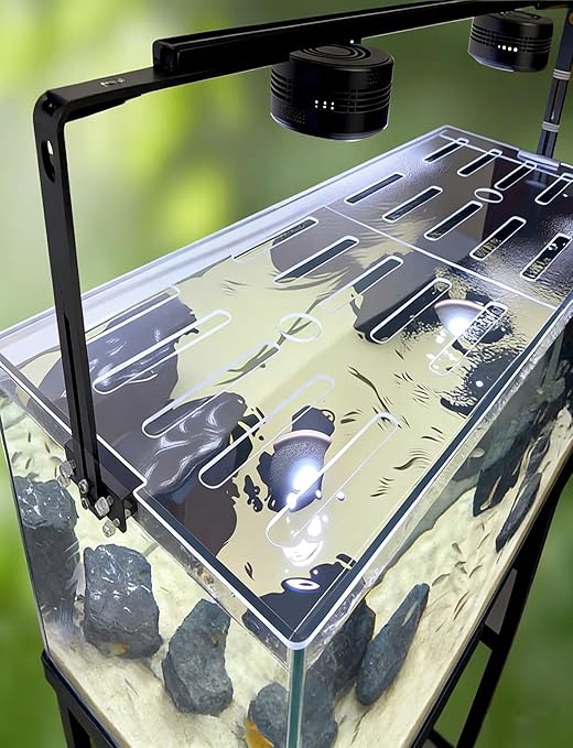 Acrylic Aquarium Lid - Prevent Jump Lid with Opening for Reptiles, Turtles, Aquarium, Habitat, Prevent Escape, Easy Feeding(70x40CM/27.6x15.7in)