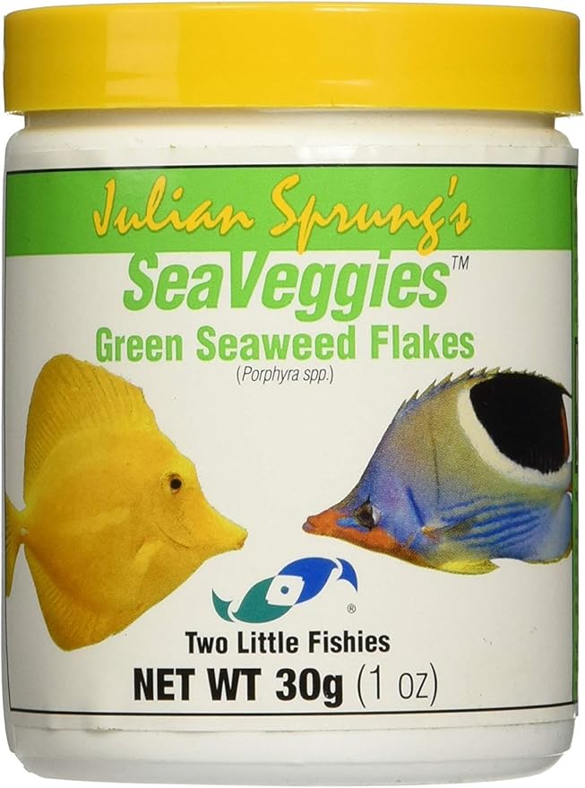 Two Little Fishies SeaVeggies Flakes, 30gm, Green