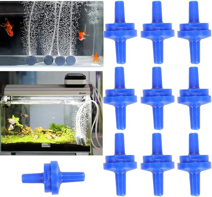 10Pcs Aquarium Air Pump Check Valves Plastic One Way Non‑Return Fish Check Valve Air Pump Accessories for 4MM Hose