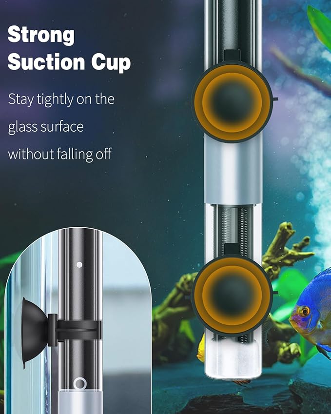 Pawfly Aquarium Heater Suction Cups Fish Tank Tube Light Sucker Holders 1.1 Inch Fixing Clips for Large Aquarium Heating Rod and Submersible Light (Not for Airline Tubing), 12 Pack