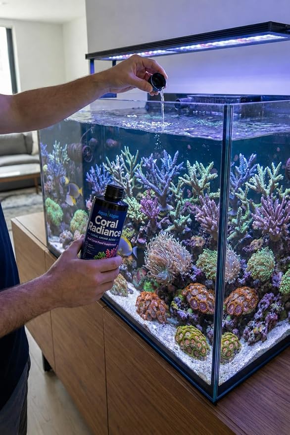 Coral Radiance Coral Amino Acids – Reef Tank Coral Food Supplement for SPS & LPS, Phosphate-Free & Nitrate-Free, Supports Color, Growth & Polyp Extension, 4 fl oz