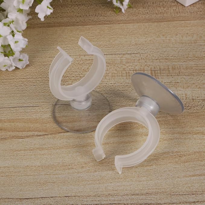 Abaodam 6 Pcs Window Candle Suction Cups Clamp Christmas Candle Suction Cups Holder - Aquarium Isolation Clip Air Hose Tube Holders Clamps for Fish Tank 32mm