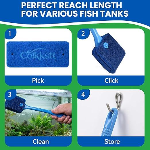 6 Pcs Aquarium Gravel Cleaner Set, Fish Tank Accessories, Fish Tank Cleaning Kit,and Aquarium Tools, Gravel Vacuum Cleaner for Aquarium Siphon Pipes