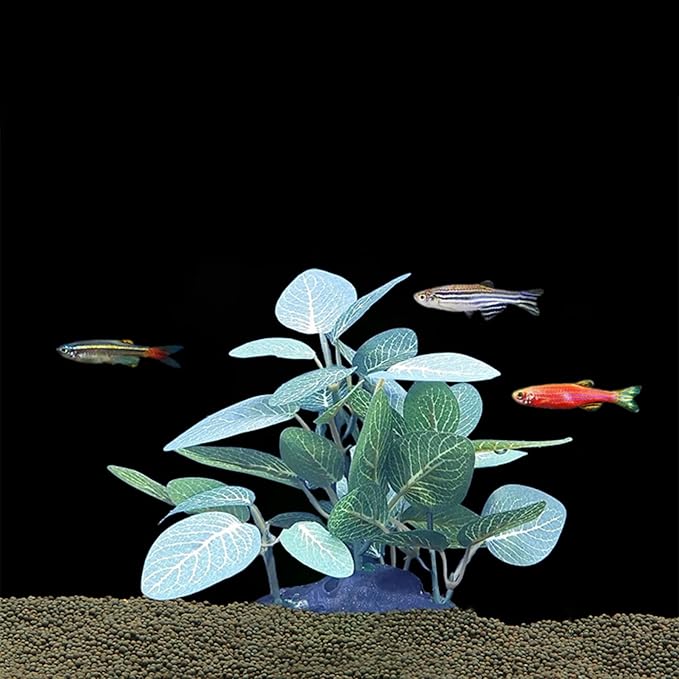 Silk Aquarium Plants, Artificial Fake Aquarium Plants Small Betta Fish Tank Plants Plastic Realistic Decorations Set 2PCS (Style E)