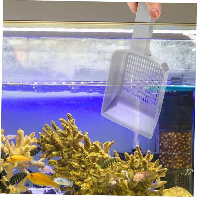 BESPORTBLE Multifunctional Fish Tank Sand Scoop with Drainage Aquarium Gravel Shovel for Easy Sediment Cleaning Essential Tool for Aquarium Maintenance