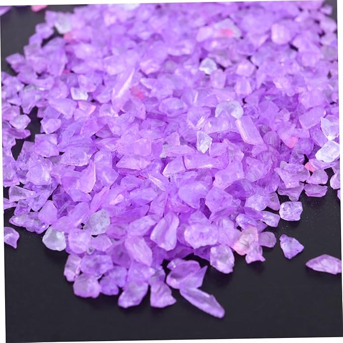 GARVALON 2pcs Colored Glass Colored Sand for Landscape and Fish Tank Decor Decorative Sand Safe for Aquariums and Flowerpots