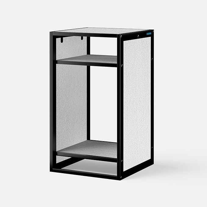 LANDEN Washed Oak Wood Metal Frame Stand, Three-Shelf for Fish Tanks up to 20 Gal, CLX45-45x45x80cm (17.7x17.7x31.49 in), for Fish Tanks and Reptile Terrariums, Home & Office Use